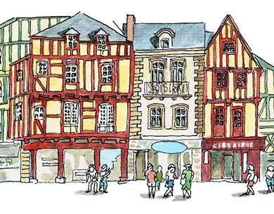 Tableau Place Saint-Pierre Vannes