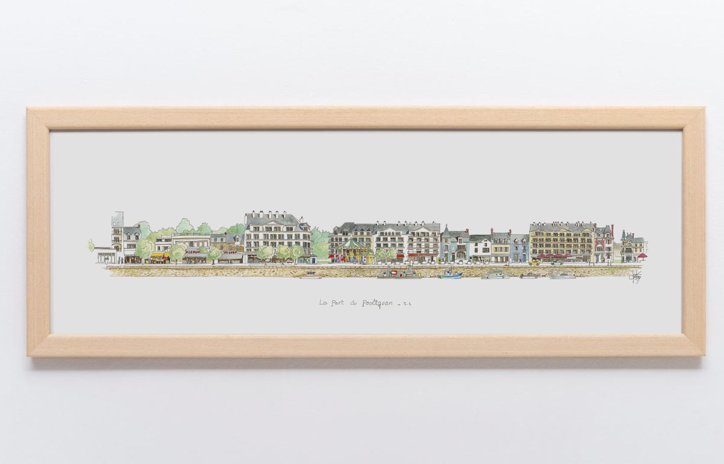 Tableau, aquarelle, Gérard Lusteau, le Pouliguen, cadeau, artiste, paysages, aquarelle originale, idée décoration, décoration, idée cadeau, presqu'ile guerandaise