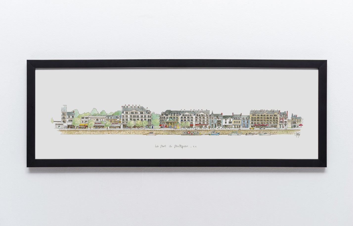 Tableau, aquarelle, Gérard Lusteau, le Pouliguen, cadeau, artiste, paysages, aquarelle originale, idée décoration, décoration, idée cadeau, presqu'ile guerandaise