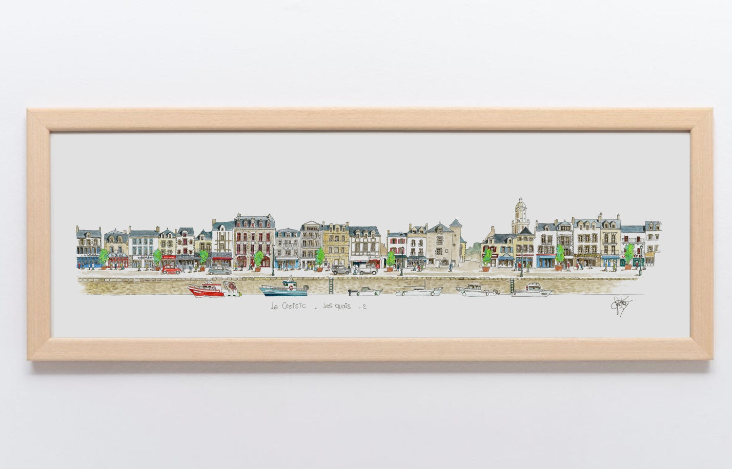 Tableau, aquarelle, Gérard Lusteau, le croisic, cadeau, artiste, paysages, aquarelle originale, idée décoration, décoration, idée cadeau, presqu'ile guerandaise