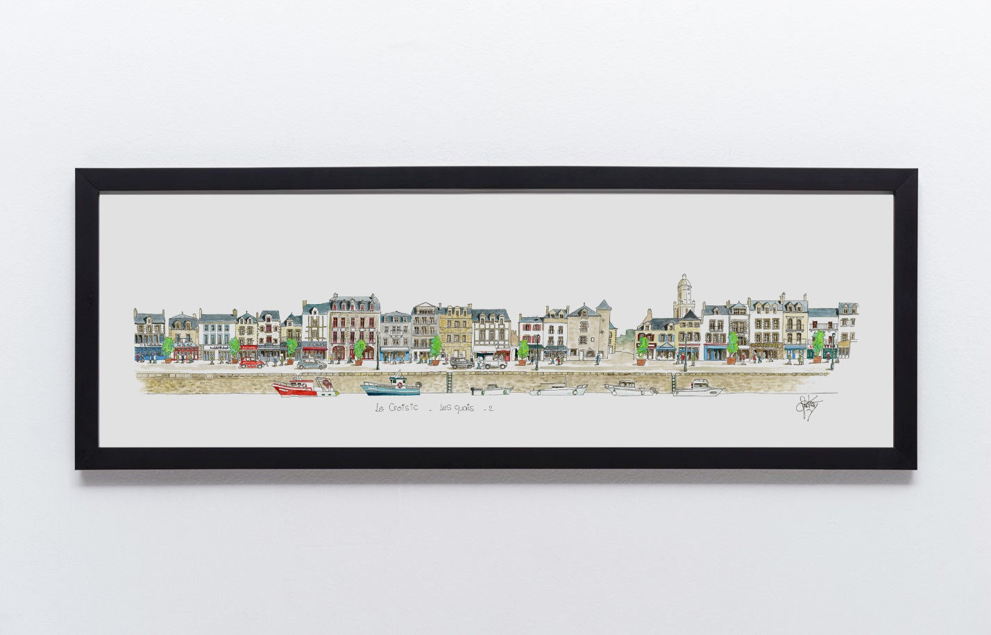 Tableau, aquarelle, Gérard Lusteau, le croisic, cadeau, artiste, paysages, aquarelle originale, idée décoration, décoration, idée cadeau, presqu'ile guerandaise