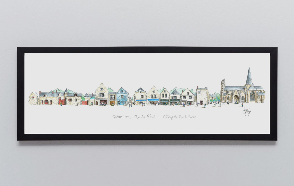 Tableau, aquarelle, Gérard Lusteau, guerande, cadeau, artiste, paysages, aquarelle originale, idée décoration, décoration, idée cadeau, presqu'ile guerandaise