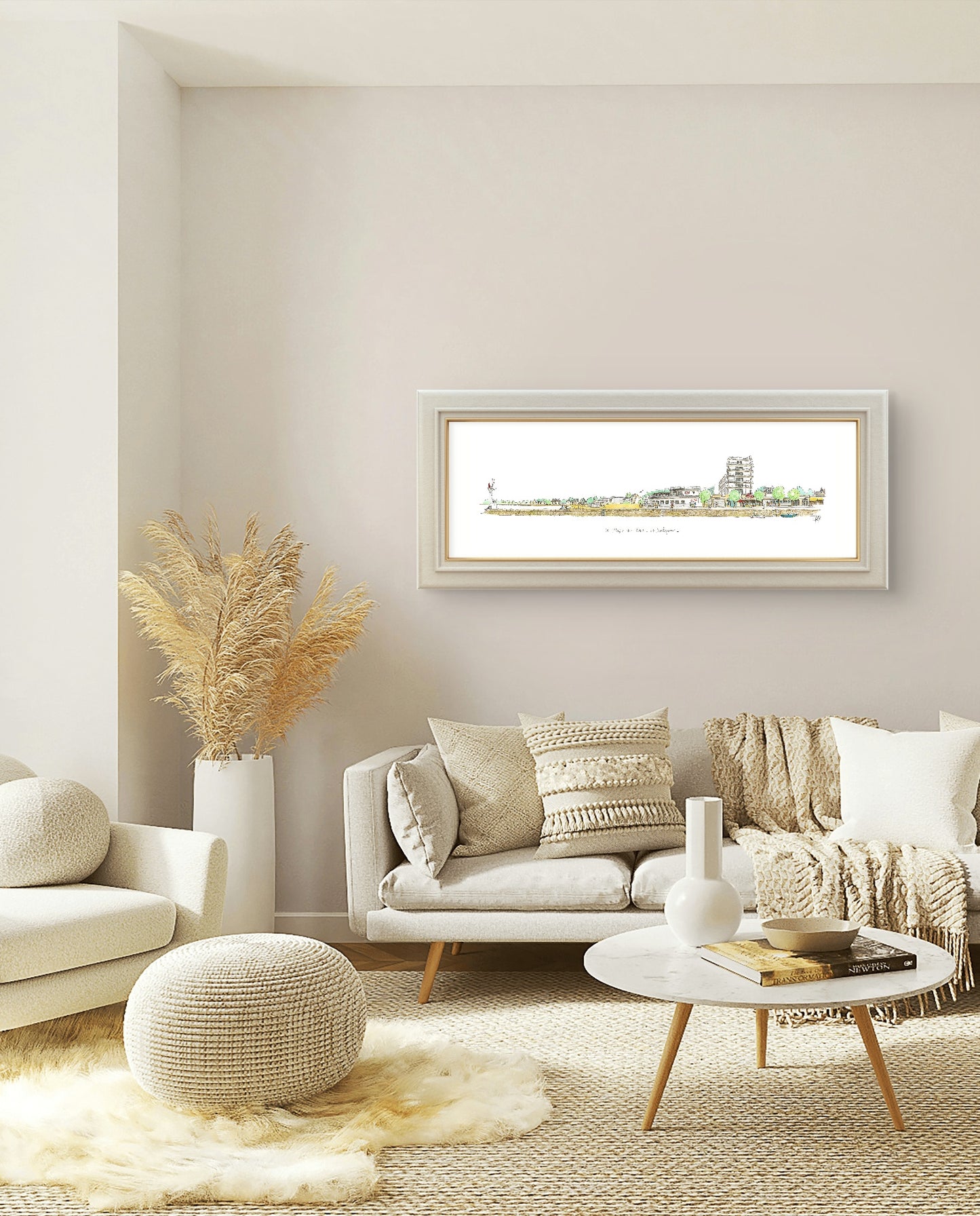 Tableau, aquarelle, Gérard Lusteau, le Pouliguen, cadeau, artiste, paysages, aquarelle originale, idée décoration, décoration, idée cadeau, presqu'ile guerandaise, plage du Nau