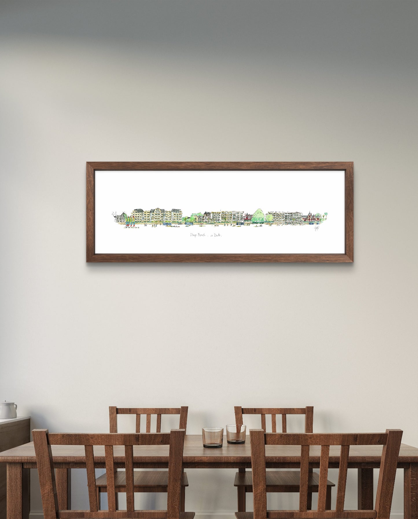 Tableau, aquarelle, Gérard Lusteau, La Baule, cadeau, artiste, paysages, aquarelle originale, idée décoration, décoration, idée cadeau, presqu'ile guerandaise, plage de la baule, plage benoit, hotel hermitage, groupe barriere