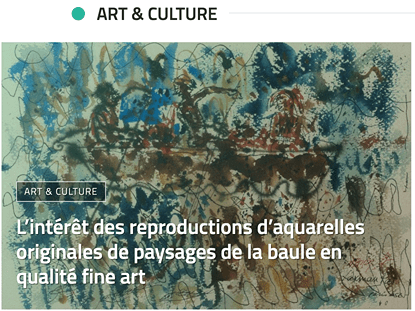 On parle de nos reproductions d'aquarelles originales. - Ligne 42