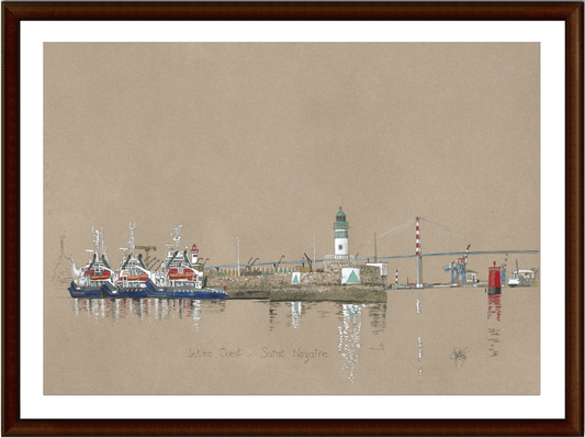 Tableau encadré de Saint-Nazaire Jetée Ouest - Ligne 42