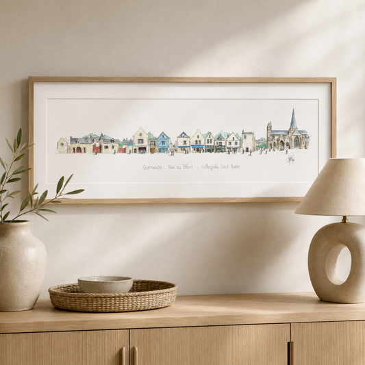 Tableau Guérande - La place du Pilori