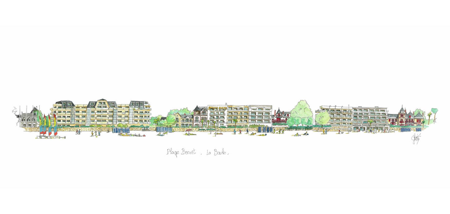 Carte Postale La Plage Benoit 1 - La Baule