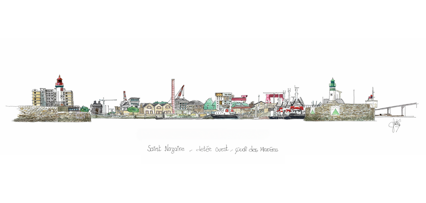 Carte postale Jetée des marées - Saint Nazaire
