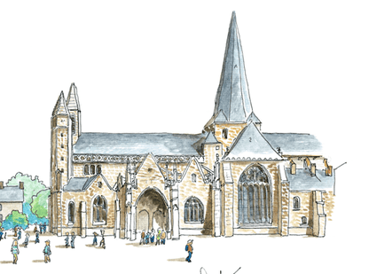 Tableau Guérande - La place du Pilori - Ligne 42
