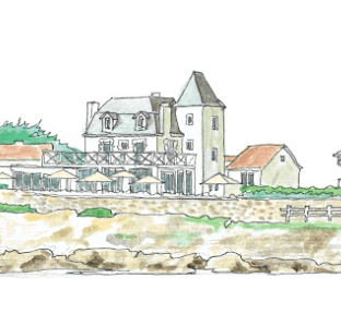 Tableau Batz sur mer - Baie du grand Mathieu - restaurant-coco-Ligne 42
