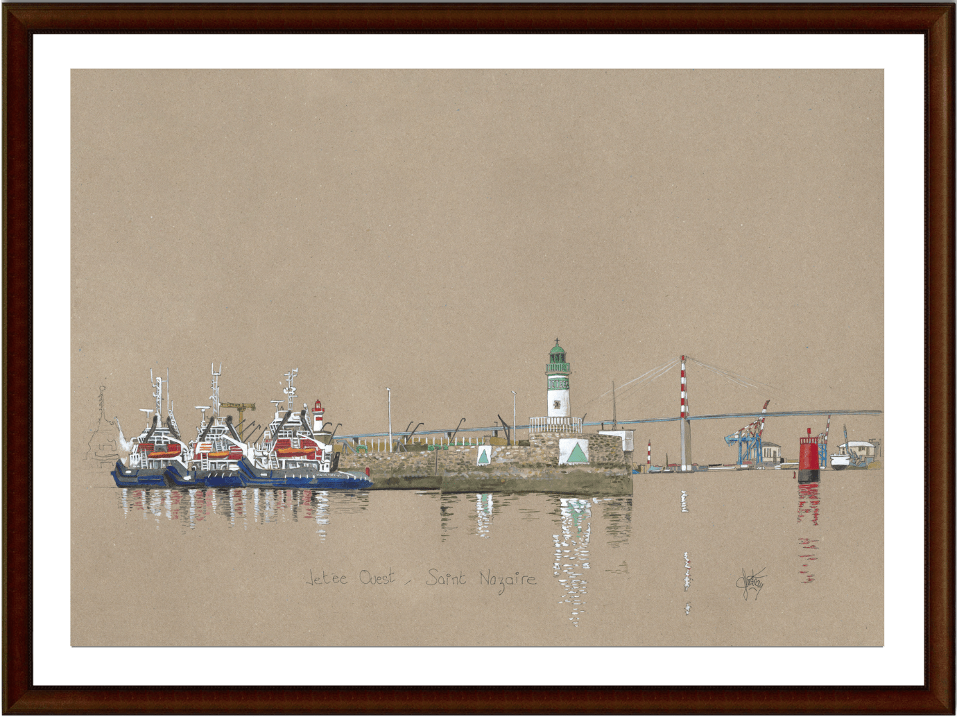 Tableau encadré de Saint-Nazaire Jetée Ouest - Ligne 42