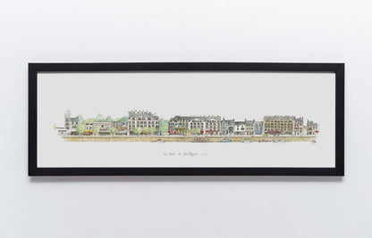 Aquarelle du port du Pouliguen 2/2 encadrée – Gérard Lusteau