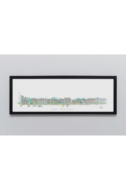 Tableau boulevard des Océanides - encadré en noir - Pornichet - Ligne 42