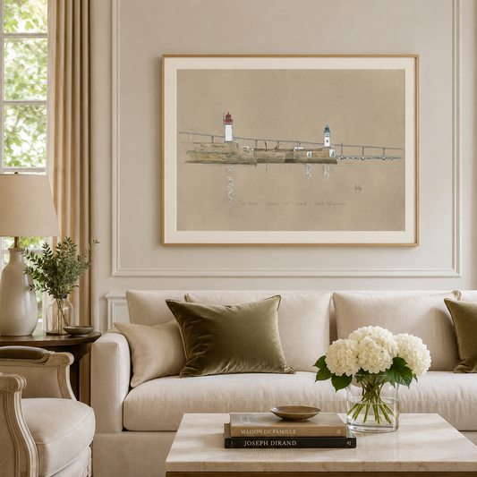 Tableau de La Pince à Saint-Nazaire présenté dans un intérieur
