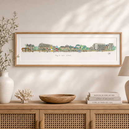 Tableau de la plage du Casino à La Baule présenté dans un intérieur