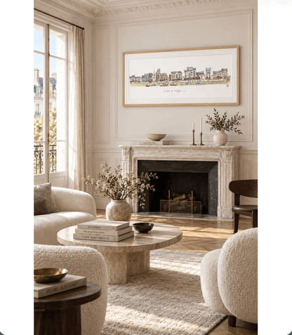 Tableau représentant le port du Pouliguen 1/2 présenté dans un intérieur