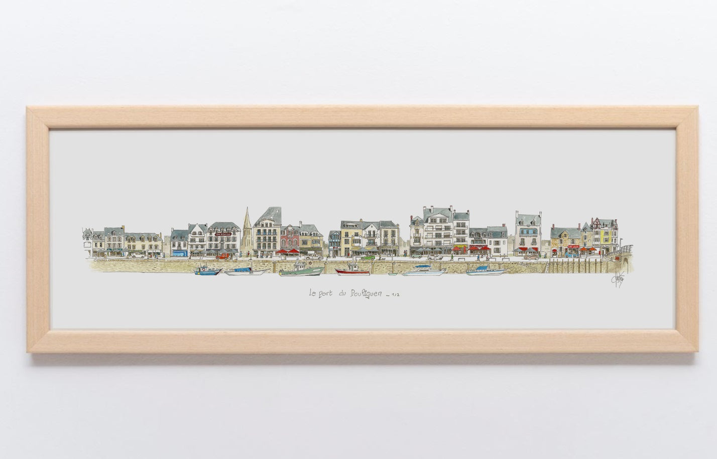 Tableau, aquarelle, Gérard Lusteau, le Pouliguen, cadeau, artiste, paysages, aquarelle originale, idée décoration, décoration, idée cadeau, presqu'ile guerandaise