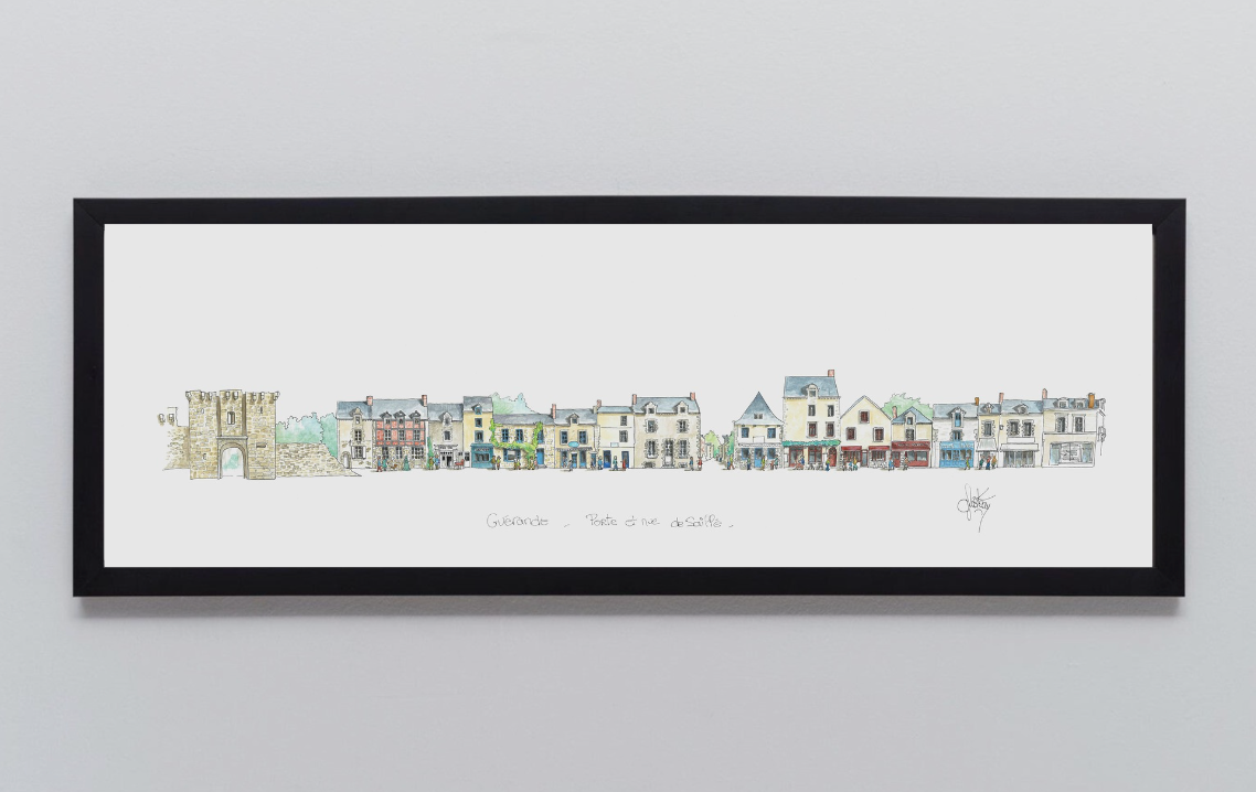 Tableau, aquarelle, Gérard Lusteau, guerande, cadeau, artiste, paysages, aquarelle originale, idée décoration, décoration, idée cadeau, presqu'ile guerandaise