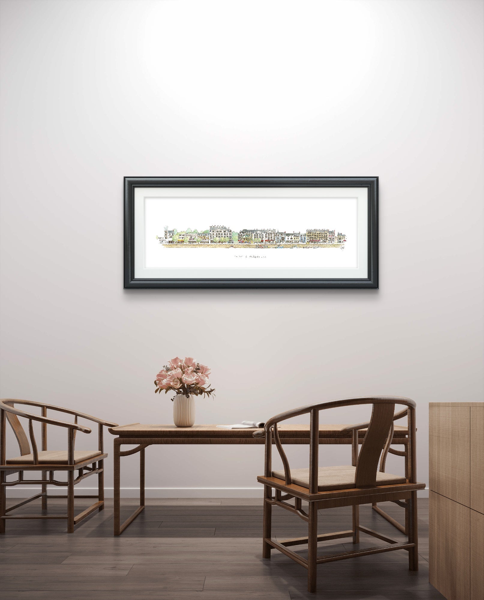 Tableau, aquarelle, Gérard Lusteau, le Pouliguen, cadeau, artiste, paysages, aquarelle originale, idée décoration, décoration, idée cadeau, presqu'ile guerandaise