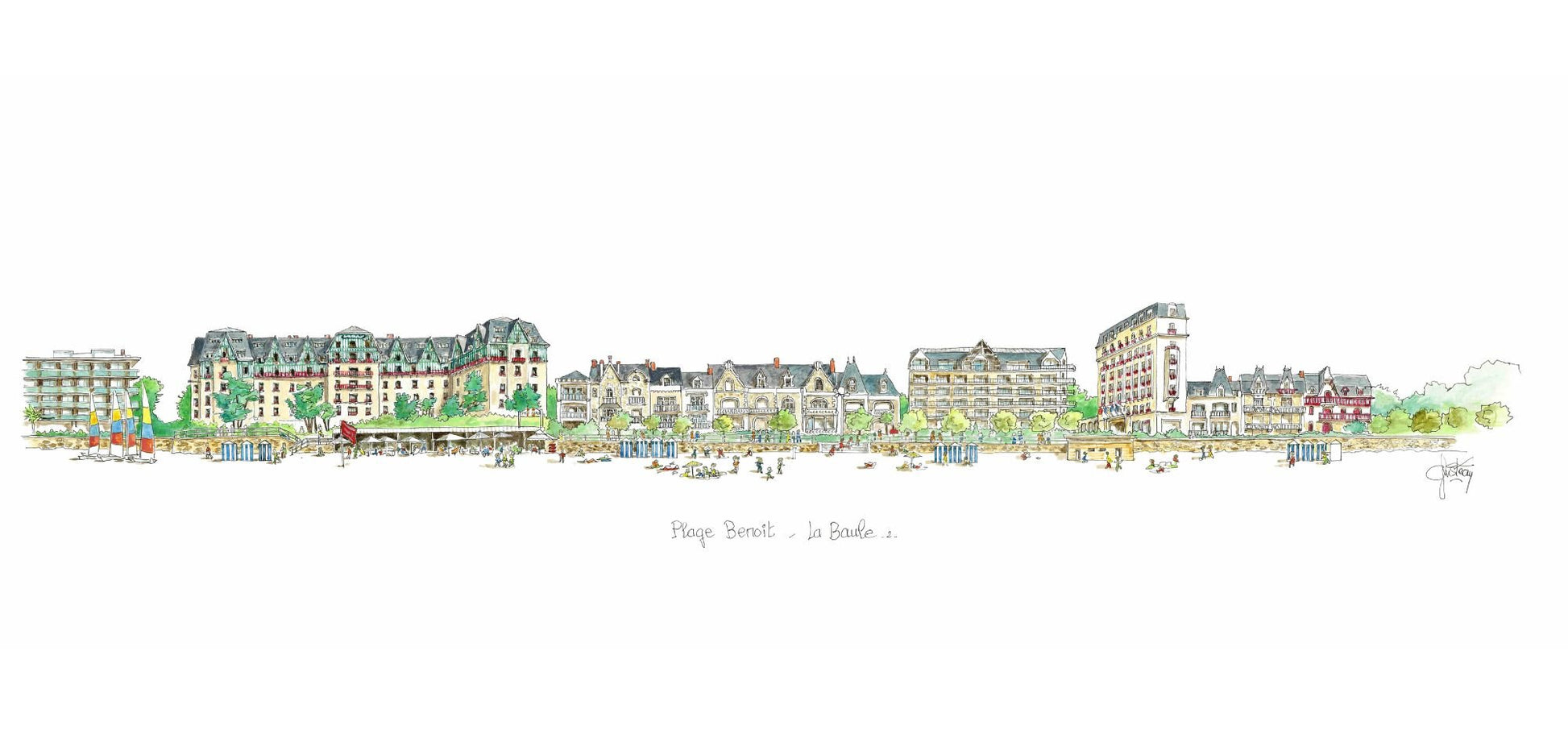 Carte Postale La Plage Benoit 2 - La Baule - Ligne 42