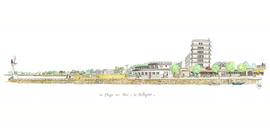 Carte Postale La plage du Nau - Le Pouliguen - Ligne 42