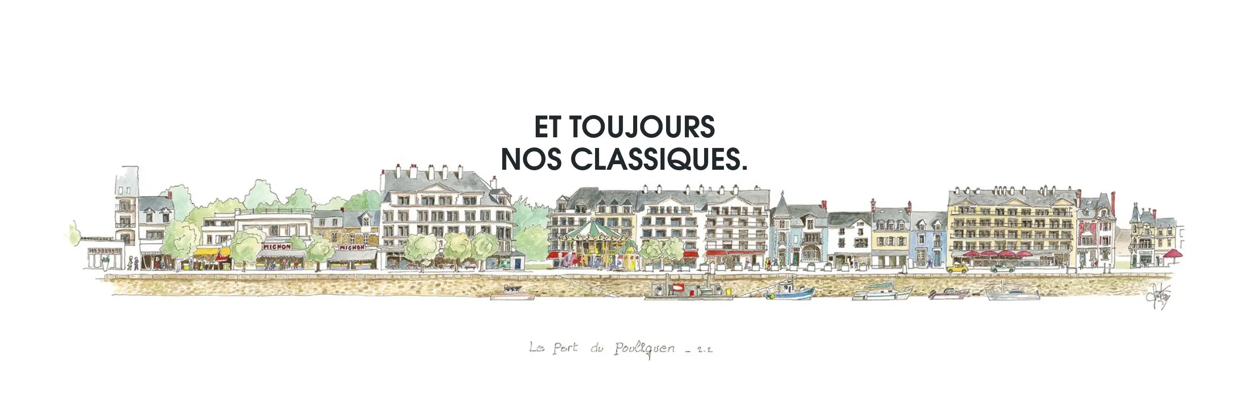 Un tableau original de gérard lusteau sur le port du pouliguen
